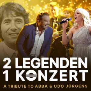 2 Legenden 1 Konzert – A Tribute to ABBA & Udo Jürgens Key Visual 2 Legenden 1 Konzert - A Tribute to ABBA & Udo Jürgens