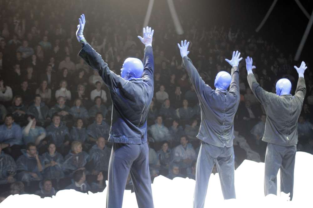 Blue Man Group vor Publikum