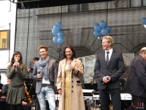 Marjan Shaki, Lukas Perman, Maya Hakvoort und Mark Seibert beim Musicalfest 2014