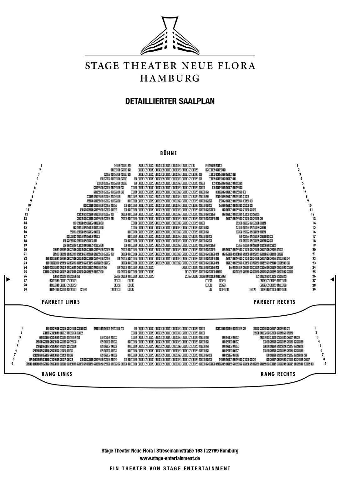 MAMMA MIA! Hamburg Saalplan & Sitzplan | Saalplan
