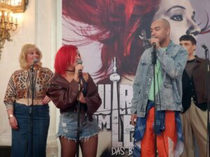 Wir sind am Leben PK: Steffi Irmen als Rosi, Celina dos Santos als Nina, Daniel Pohlen als Nando, Jörn-Felix Alt als Bruno